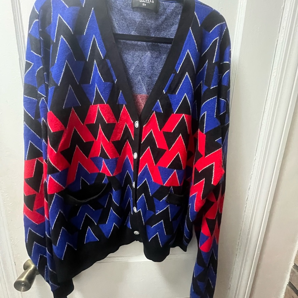 Rebdolls Blue and Black Knit Cardigan